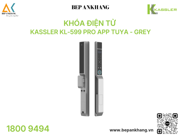 Khóa điện tử Kassler KL-599 PRO App Tuya - Grey